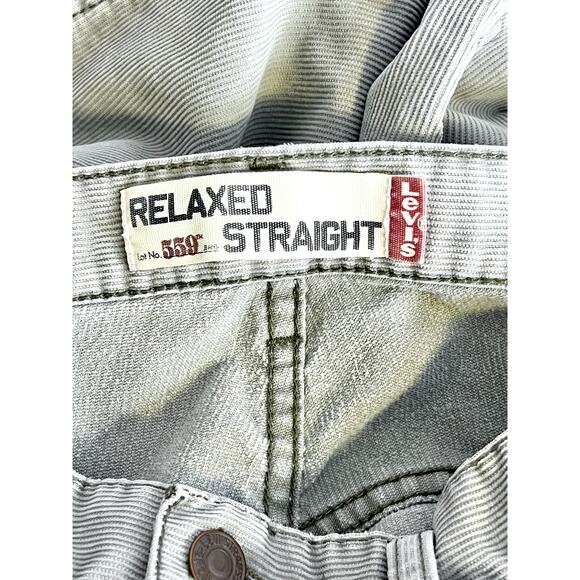LEVIS 559 Relaxed Straight Corduroy Pants 32x32 Gray Loose Baggy Y2k - Picture 5 of 10